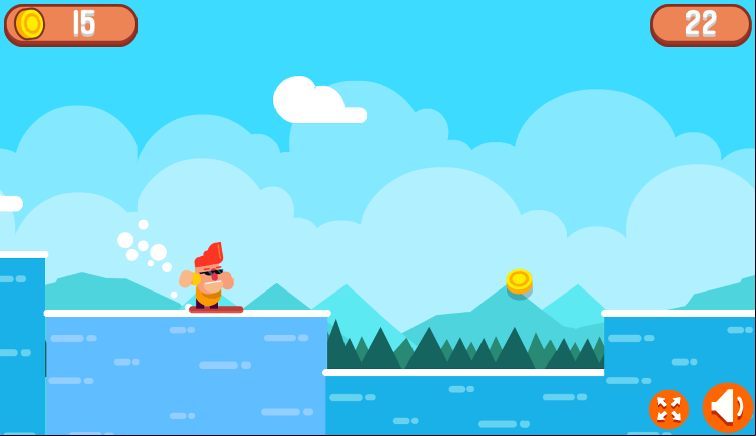 Surf Riders Game Play Screenshot.