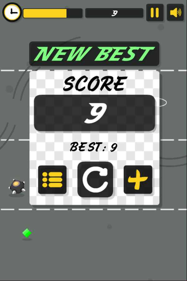 Survival Race Game Best Score Screenshot.