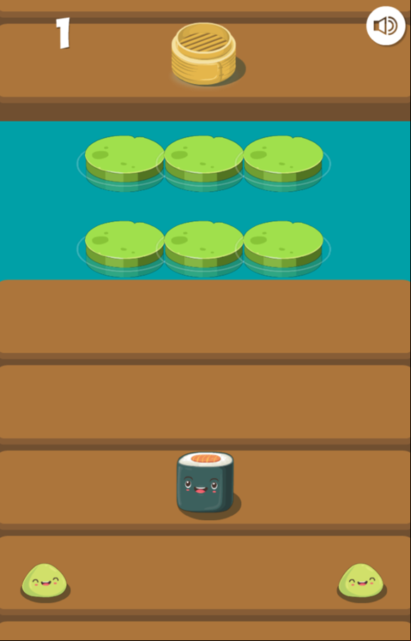 Sushi Rush Game Start Screenshot.