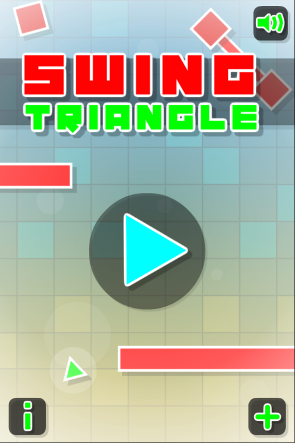 Swing Triangle Game Welcome Screen Screenshot.