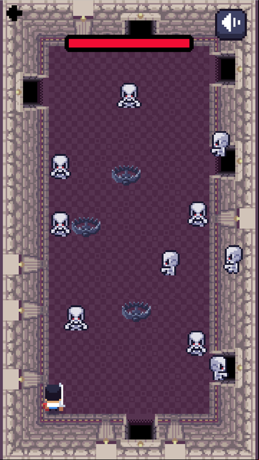 Swordboy vs Skeleton Game Screenshot.