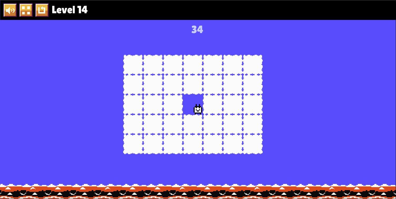 Tamachi Explosive Adventure Game Cloud Level Screenshot.