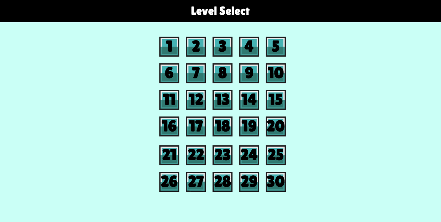 Tamachi Explosive Adventure Game Level Select Screen Screenshot.
