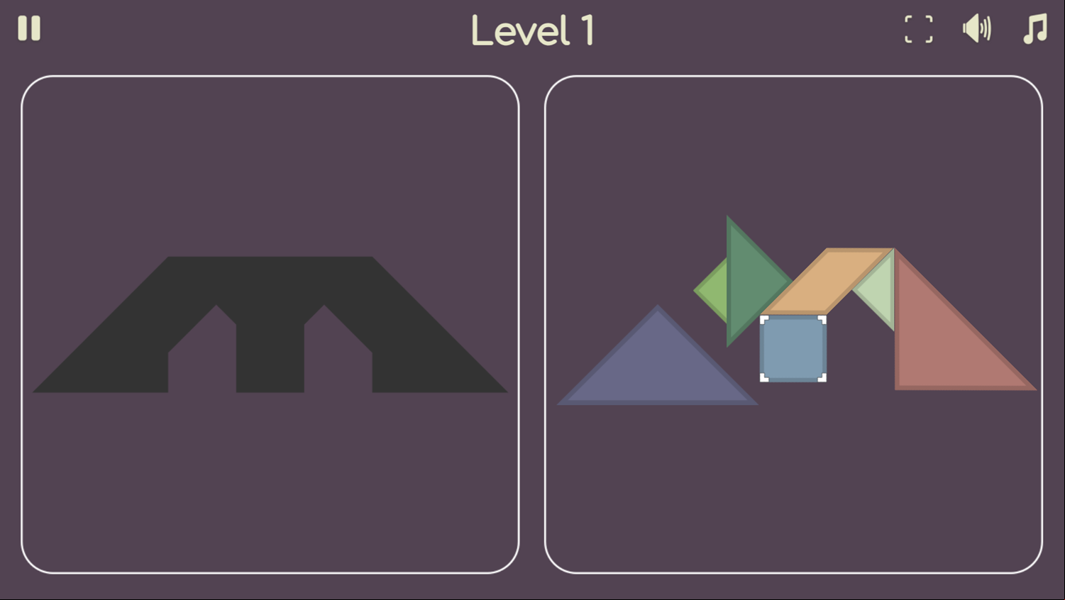 Tangram Swap Game Level Play Screenshot.