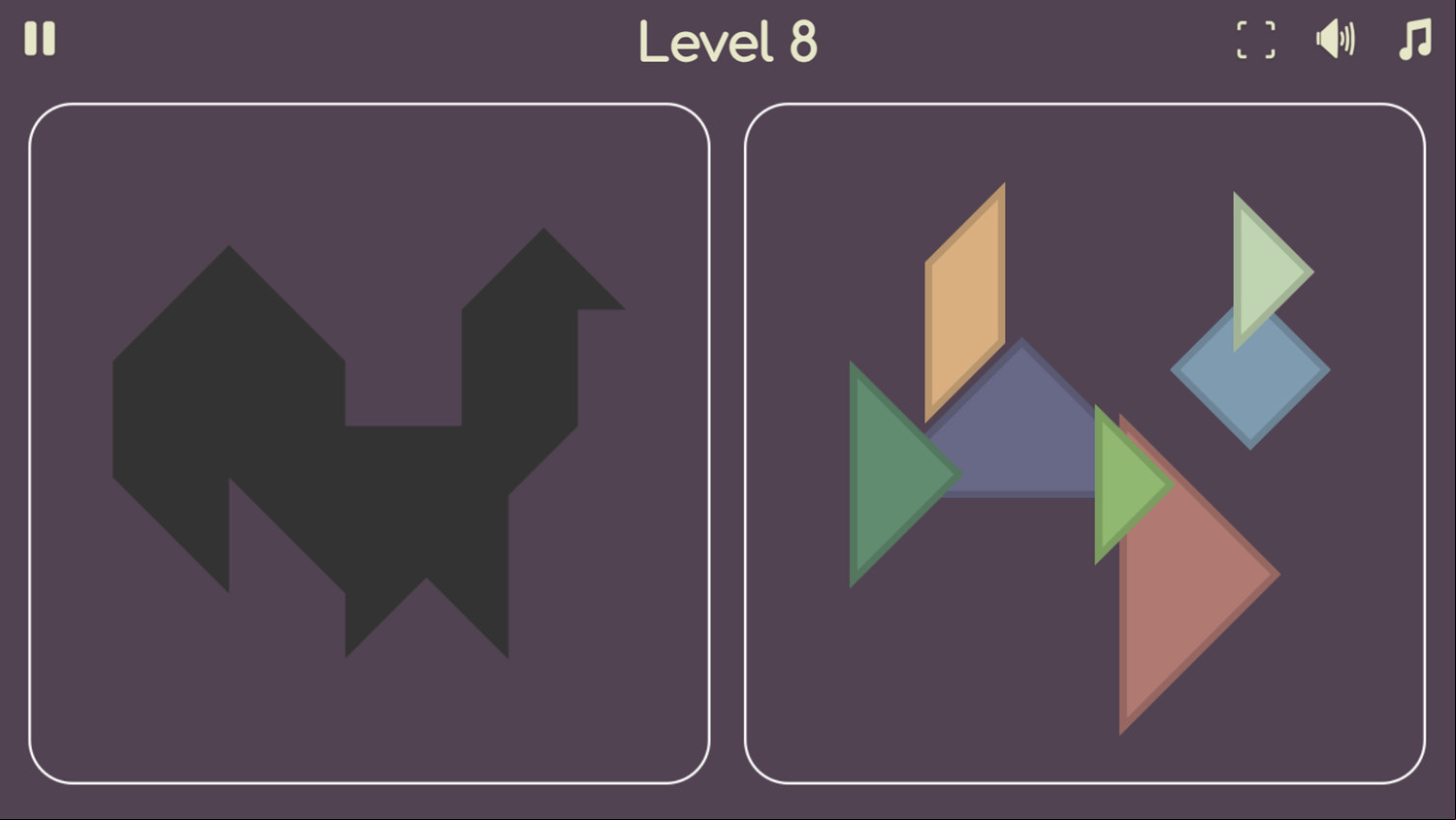 Tangram Swap Game Level Progress Screenshot.
