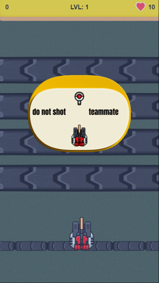 Tank Shot Game Instructions Screenshot.