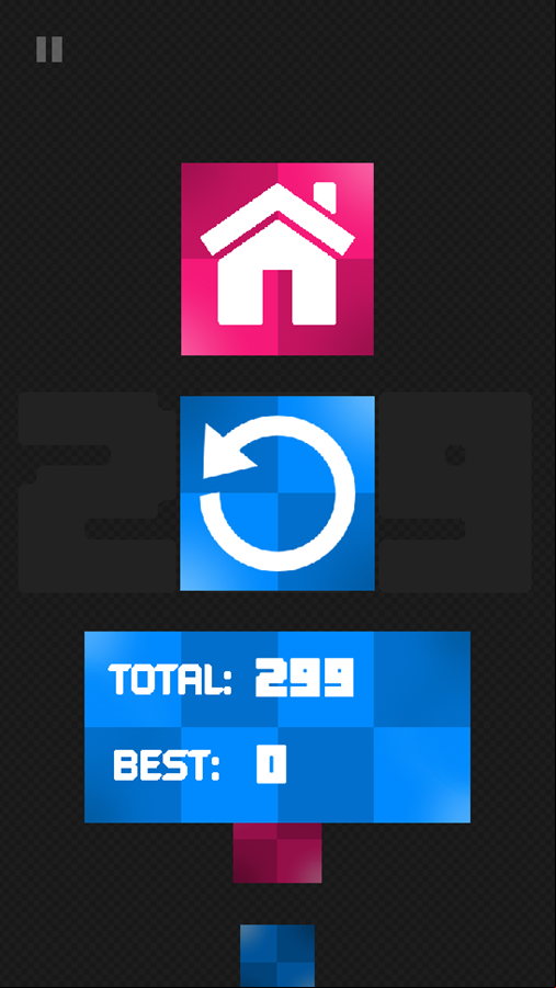 Tank vs Tiles Game Over Screenshot.