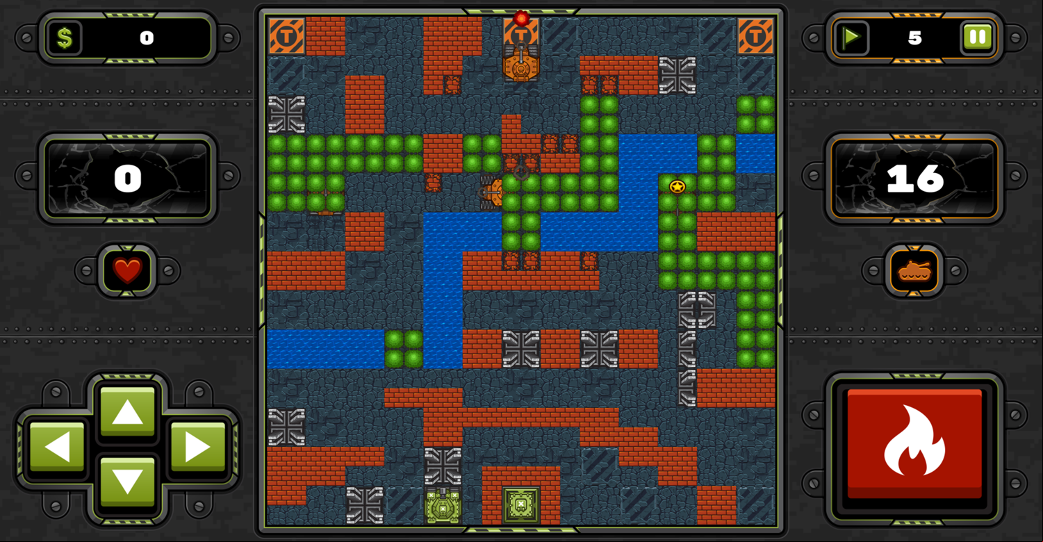 Tank Wars Game Screenshot.
