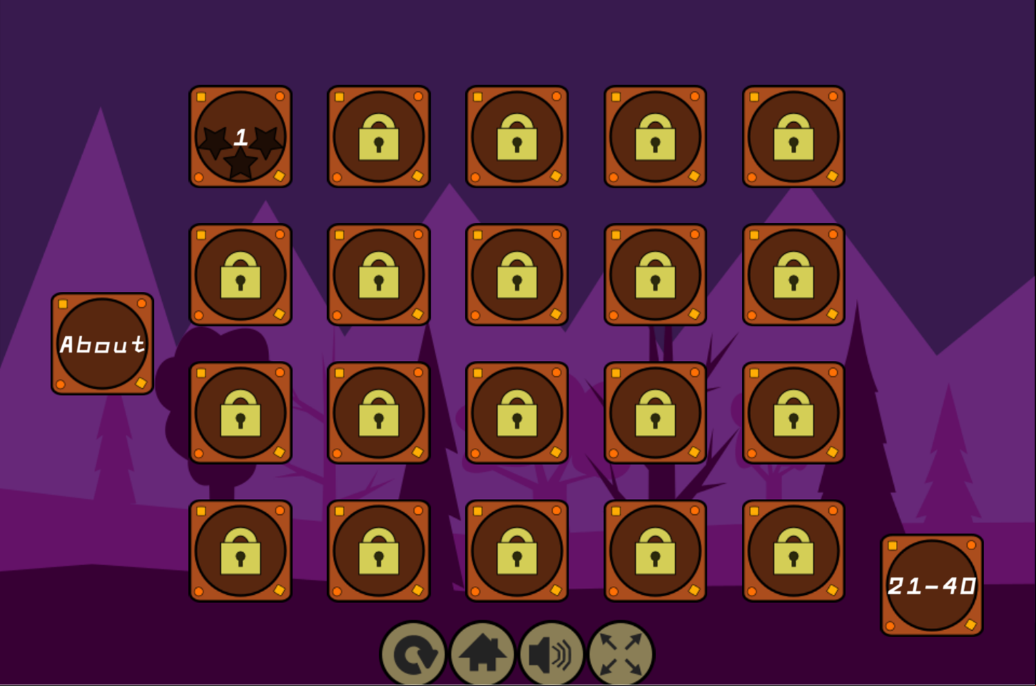 Tap and Clapp Game Level Select Screenshot.