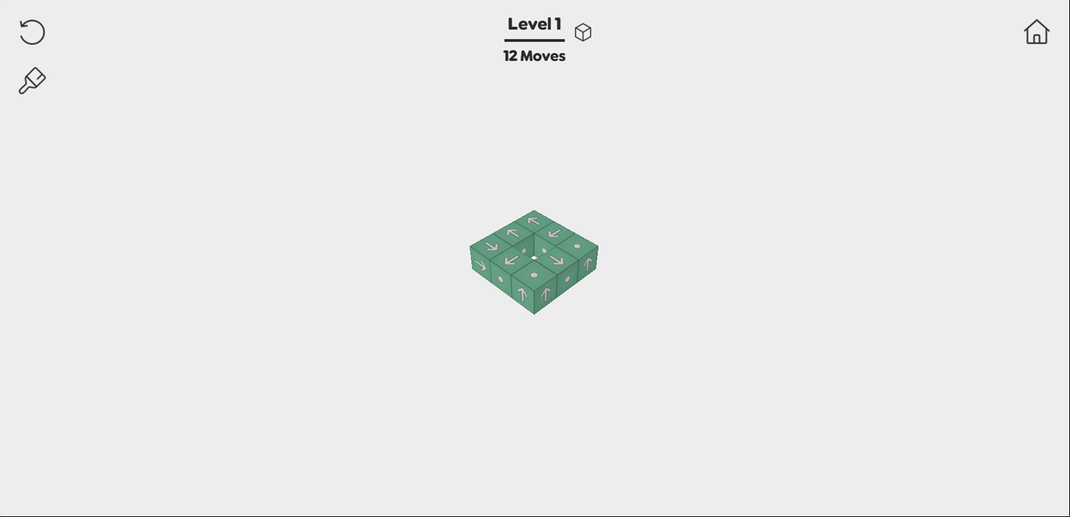 Tap Away Game First Level Screenshot.
