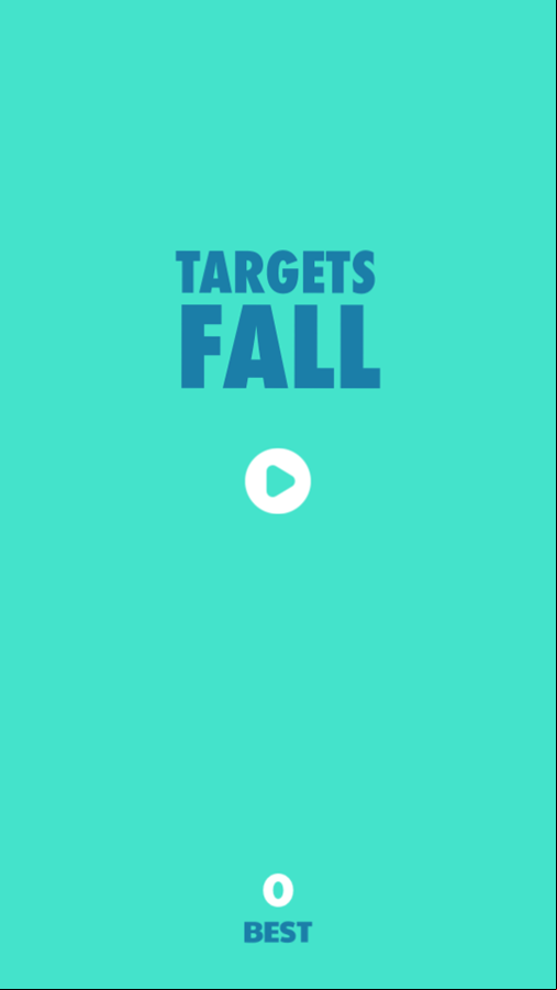 Targets Fall Game Welcome Screen Screenshot.
