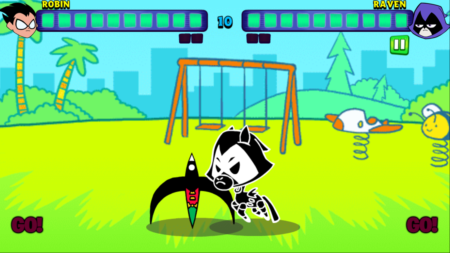 Teen Titans Go Jump Jousts Next Round Screen Screenshot.