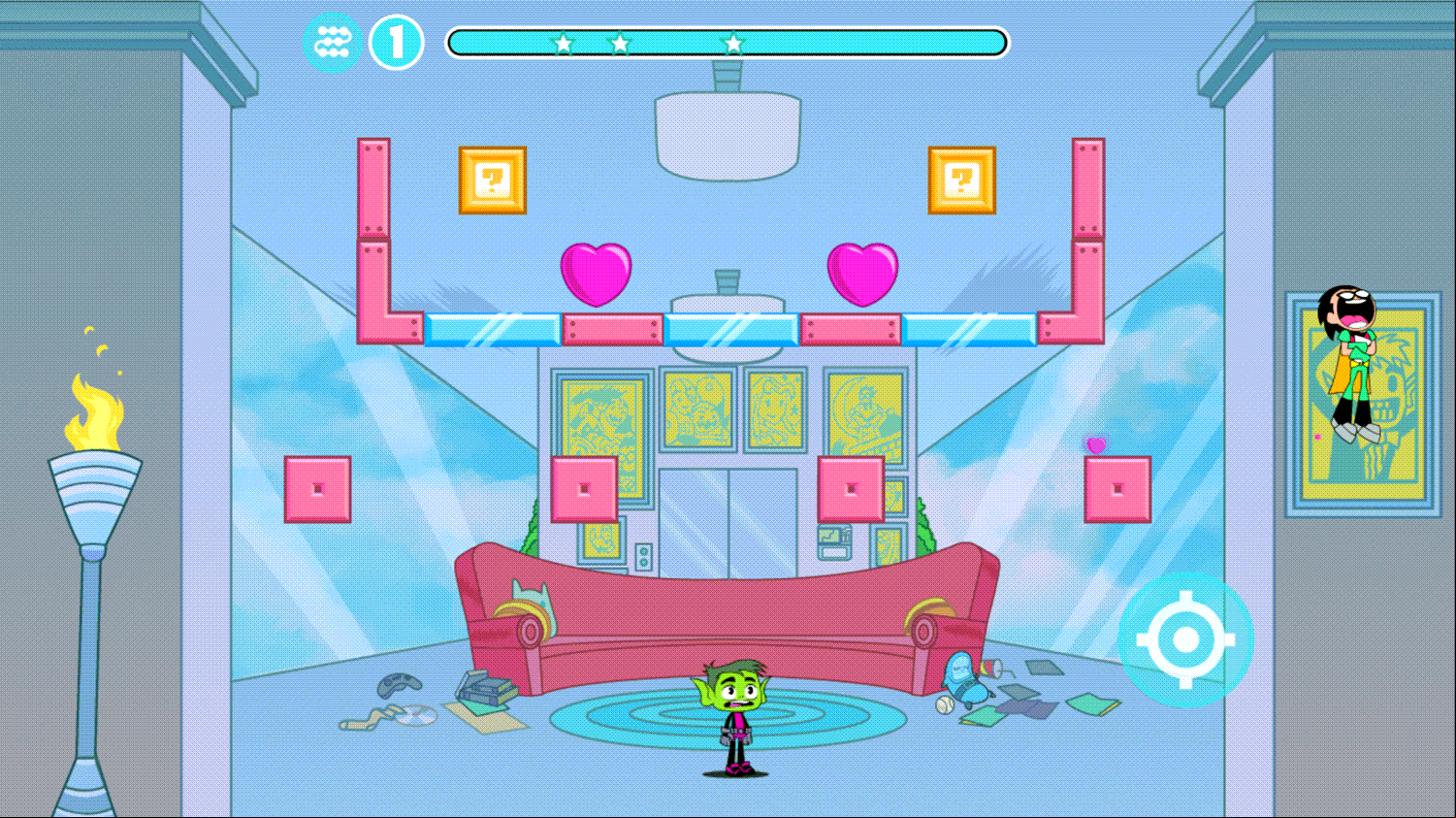 Teen Titans Go Titanic Heartbreak Game Screenshot.