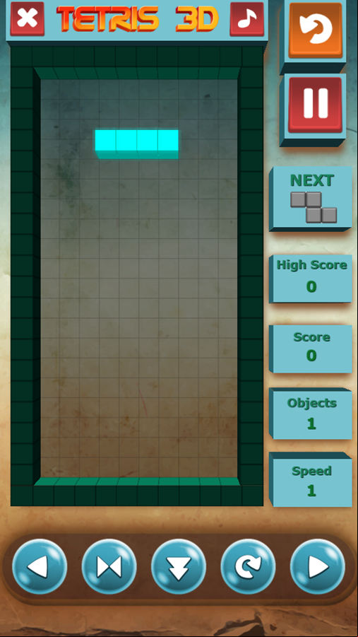 Tetris 3D Game Begin Screenshot.