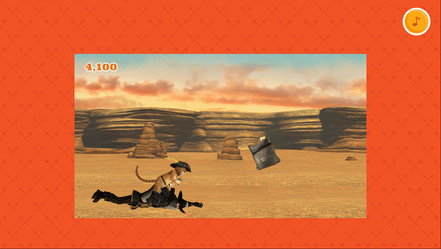 The Adventures of Puss in Boots Catch the Thief Game Progress Screenshot.