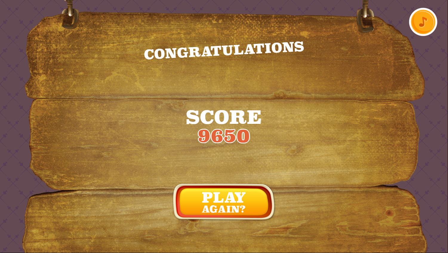The Adventures of Puss in Boots Catch the Thief Game Score Screenshot.