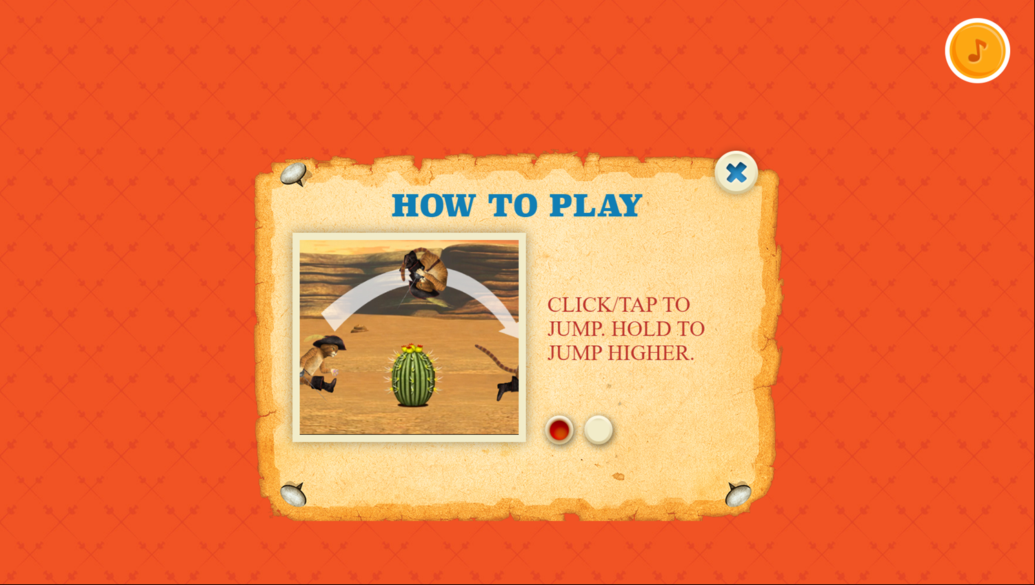 The Adventures of Puss in Boots Catch the Thief Game How To Play Screenshot.