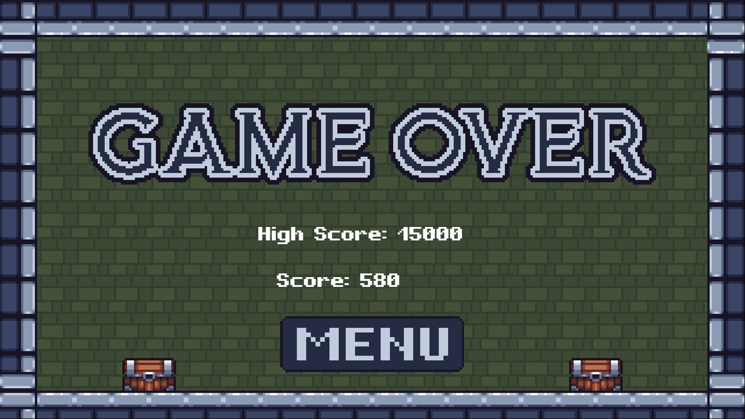 The Curse of Medusa Game Over Screenshot.