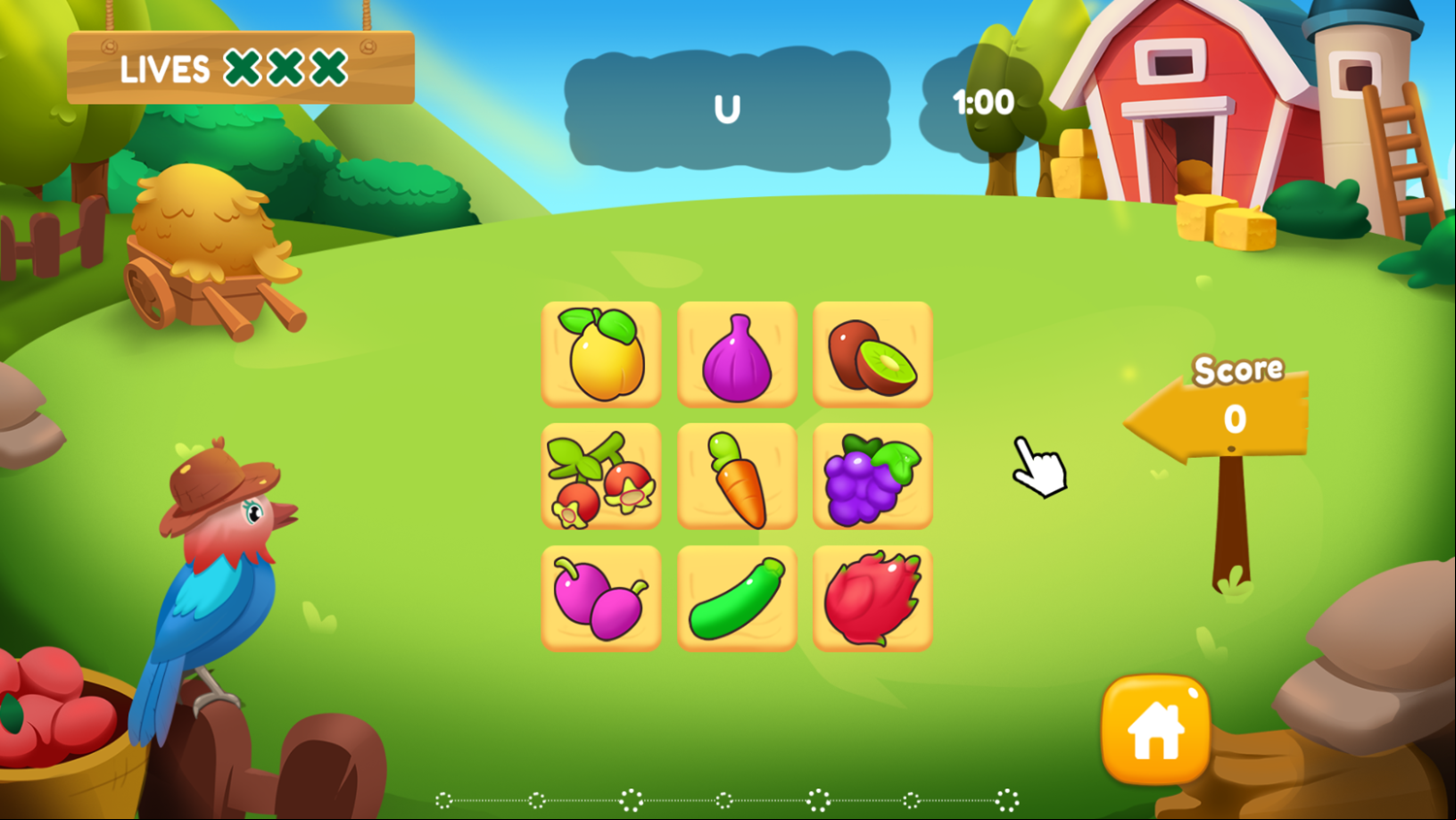 The Farm Land Game Level Start Screenshot.