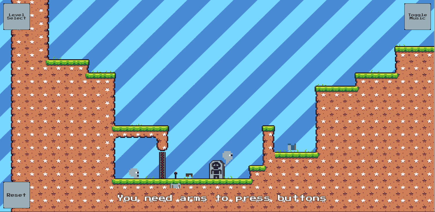 There's No Problem Game Use Arms to Press Buttons Screenshot.