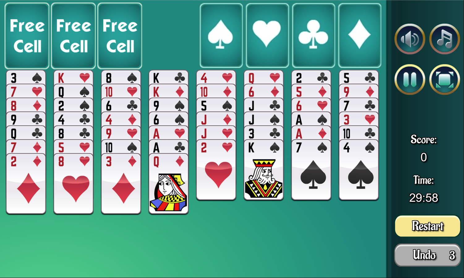 Three Cell Game Screenshot.
