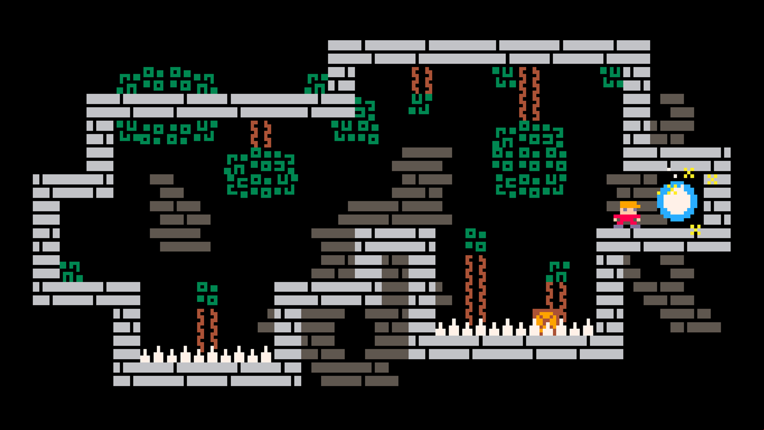 Tiny Crate Game Jumping Over Spikes With Crate Screenshot.