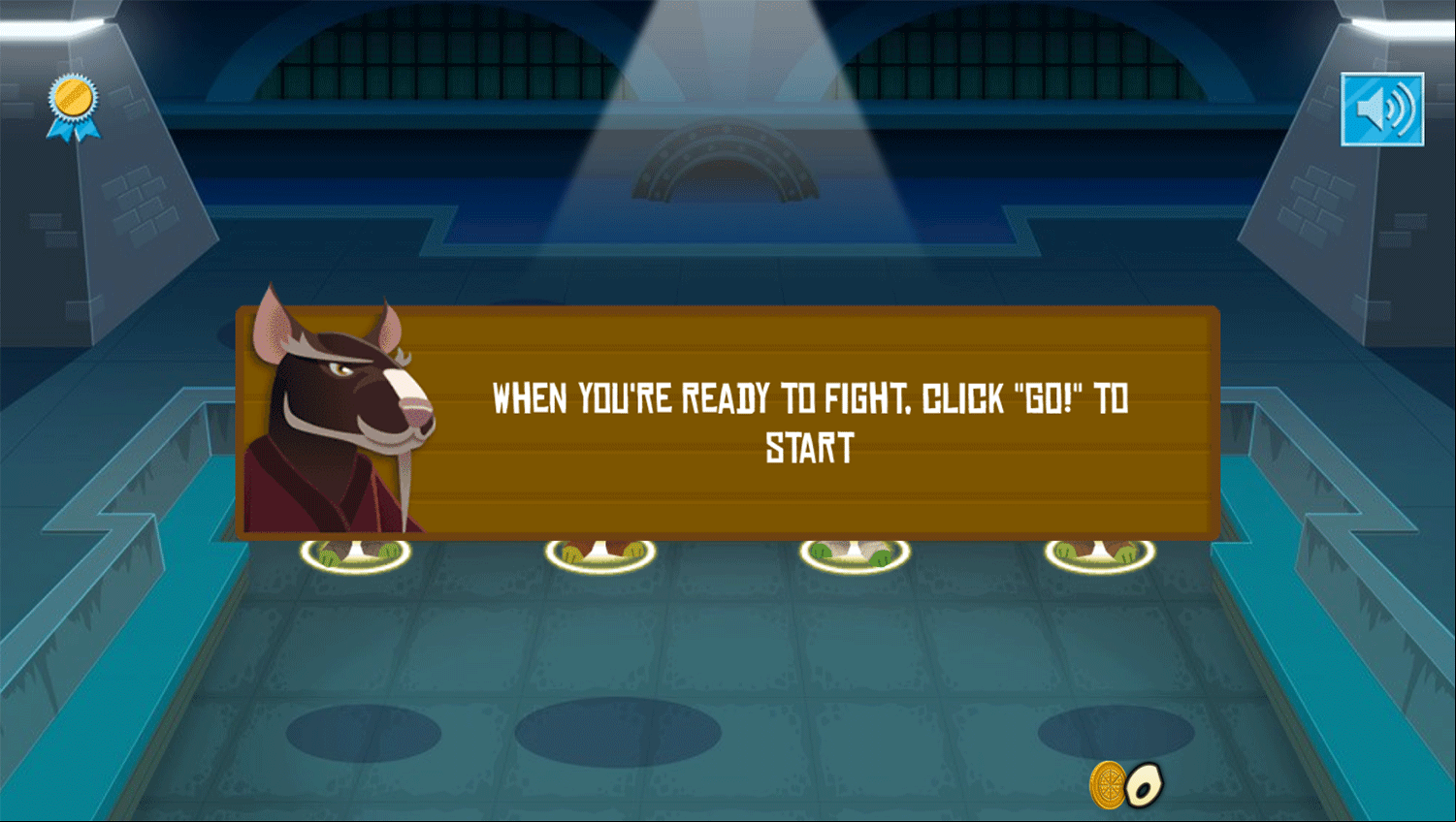 TMNT Pizza Quest Game Start Screenshot.
