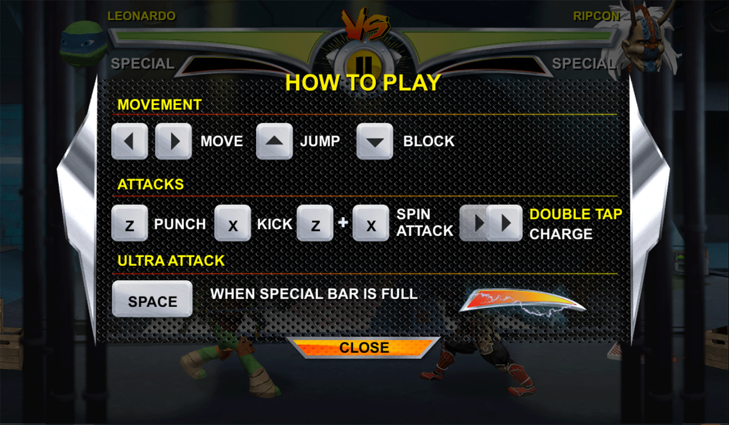 Power Rangers vs Teenage Mutant Ninja Turtles Ultimate Hero Clash 2 How To Play Screenshot.