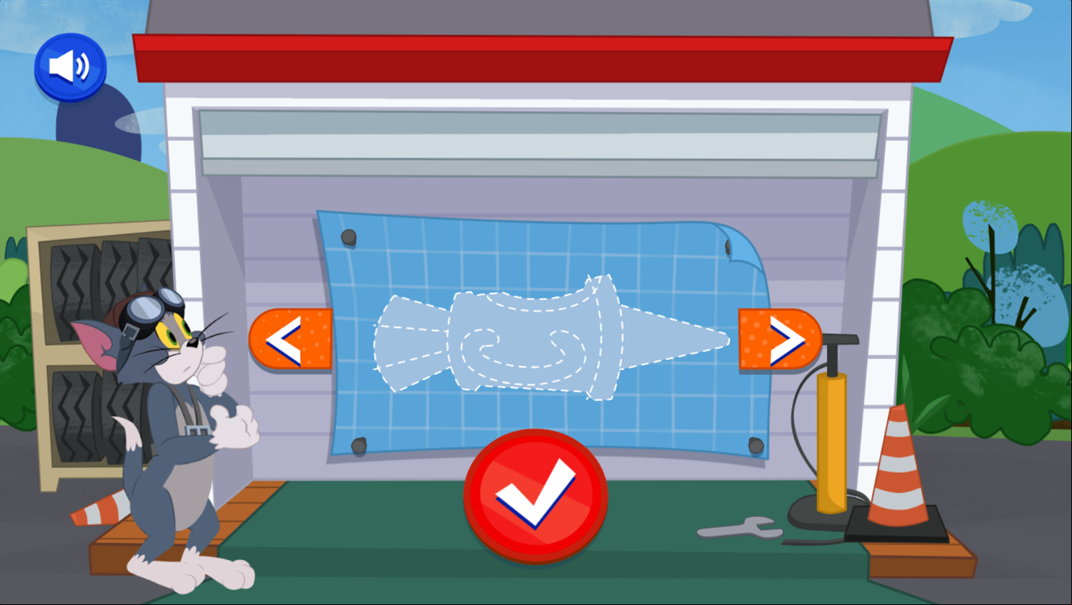 Tom & Jerry Blast Off Game Rocket Select Screenshot.