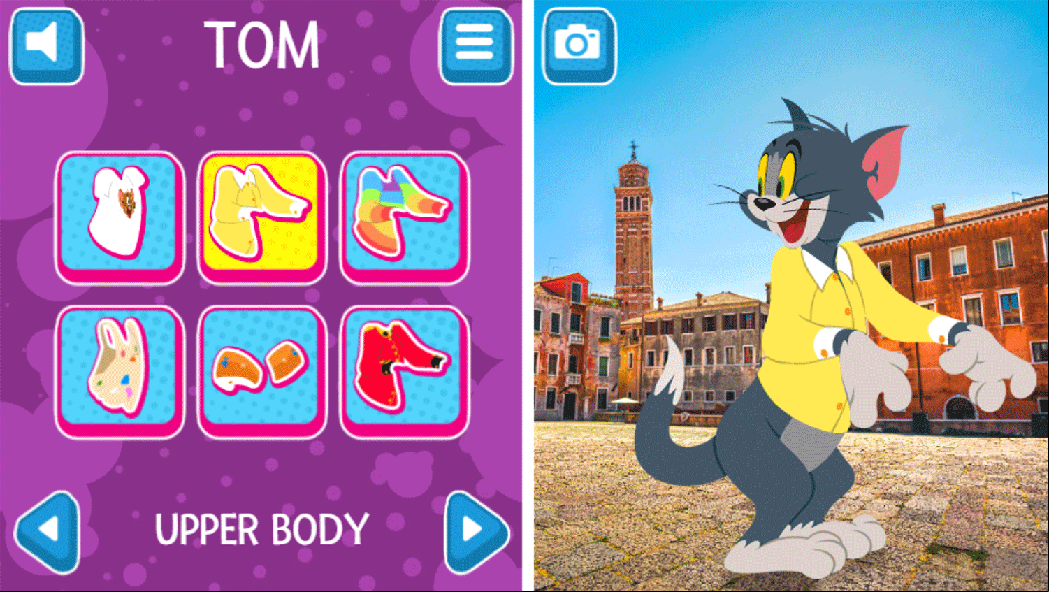 Tom and Jerry Dress Up Upper Body Select Screenshot.