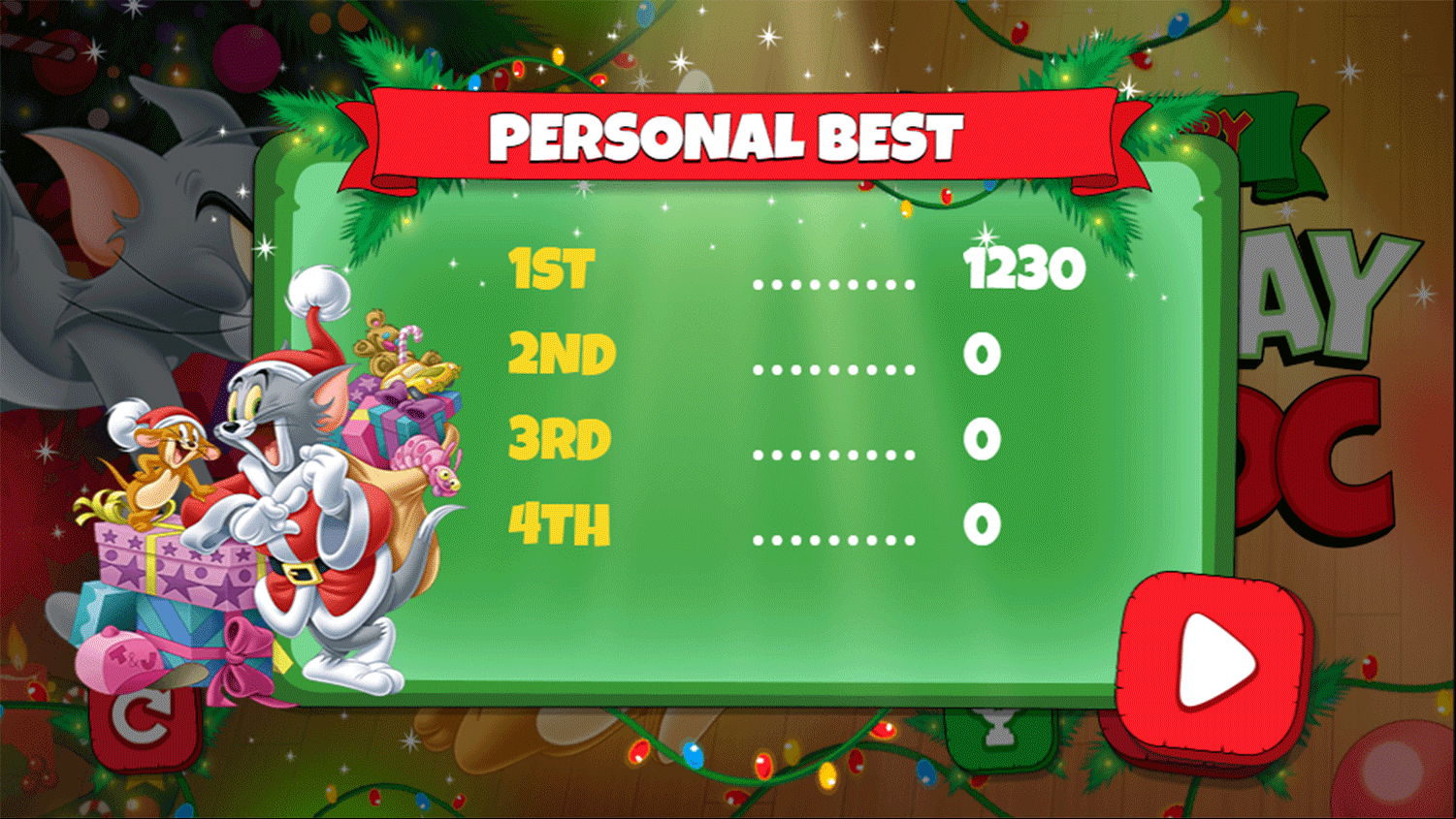 Tom and Jerry Holiday Havoc Personal Best Screenshots.