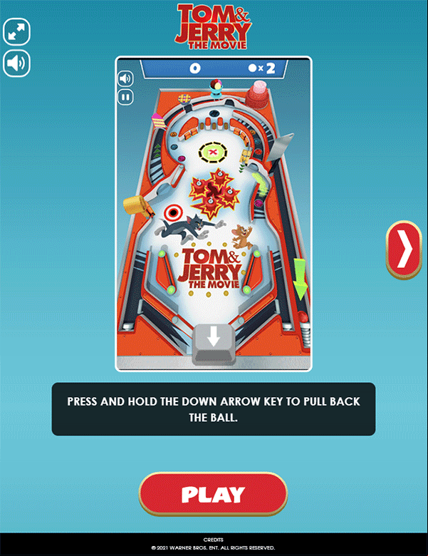 Tom and Jerry Mousetrap Pinball How To Play Screenshot.