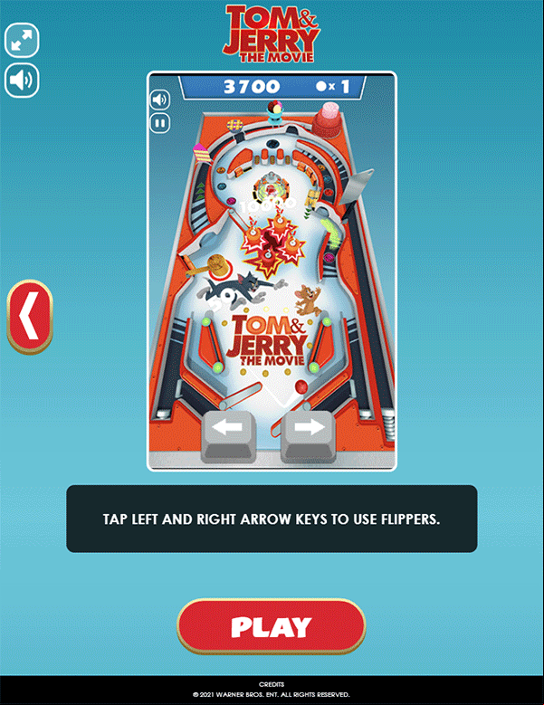 Tom and Jerry Mousetrap Pinball Instruction Screenshot.