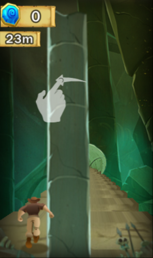 Tomb Run Game How To Turn Left Screenshot.