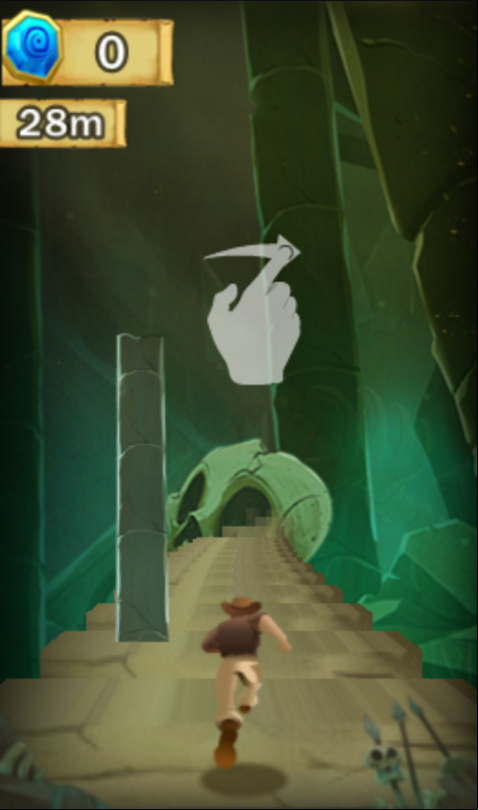 Tomb Run Game How To Turn Right Screenshot.