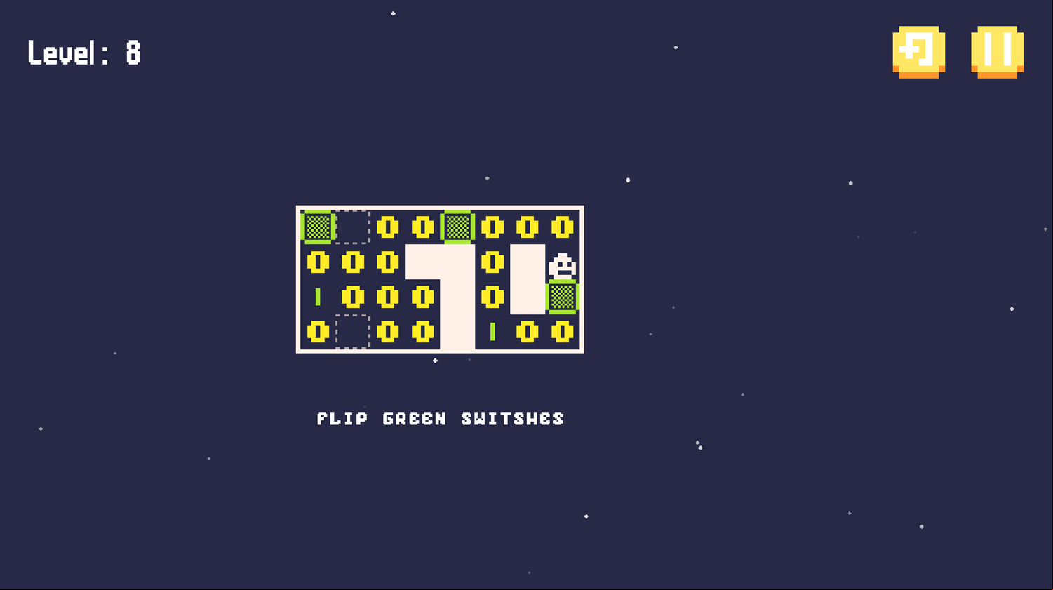 Tomb Run Puzzle Game Flip Green Switches Instructions Screen Screenshot.