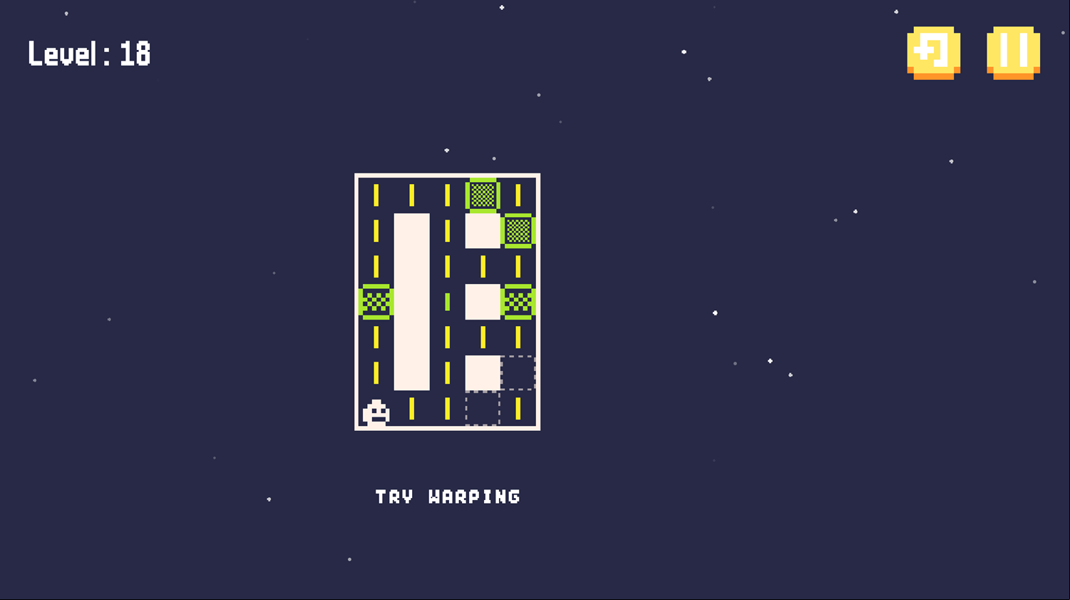 Tomb Run Puzzle Game Try Warping Instructions Screen Screenshot.
