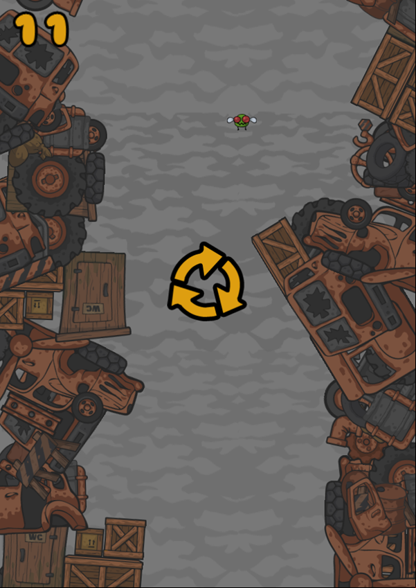 Tonguey Frog Game Over Screenshot.