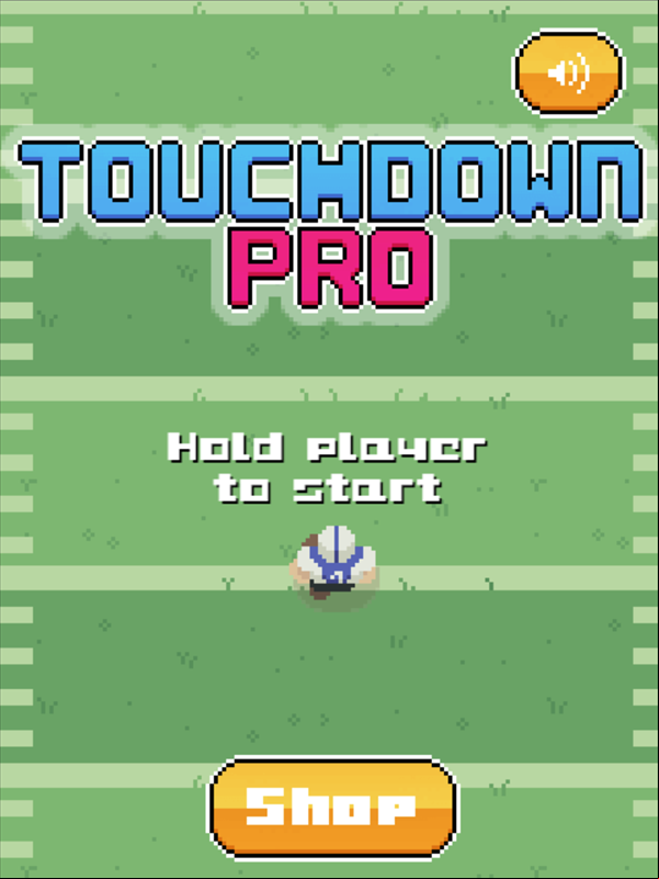 Touchdown Pro Game Welcome Screen Screenshot.