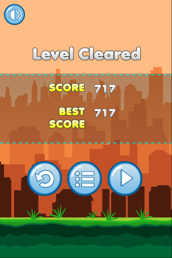 Tower Boom Game Level Complete Screenshot.