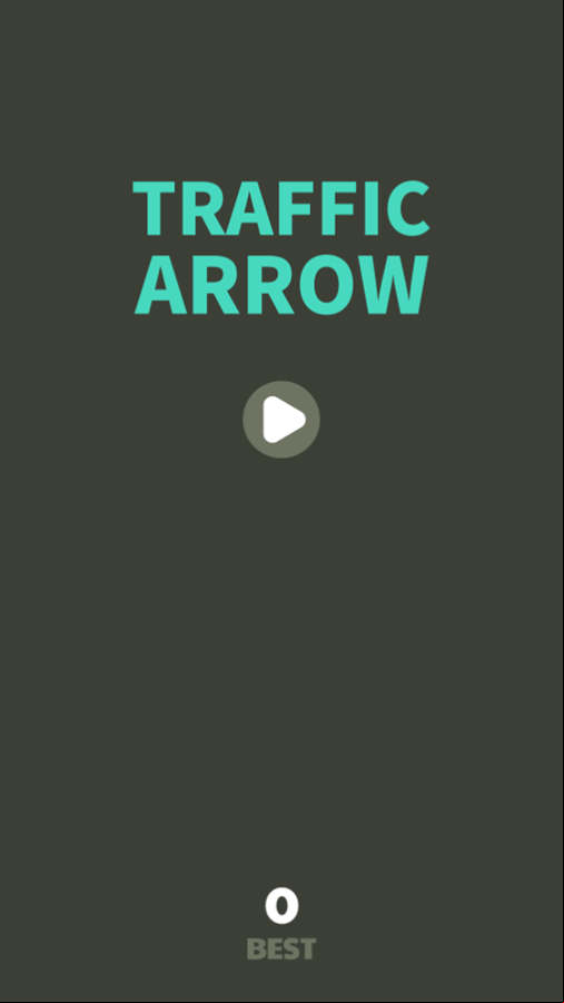 Traffic Arrow Game Welcome Screen Screenshot.