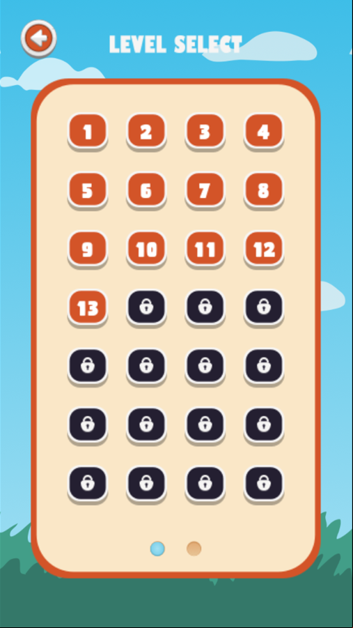 Traffic Box Game Level Select Screen Screenshot.