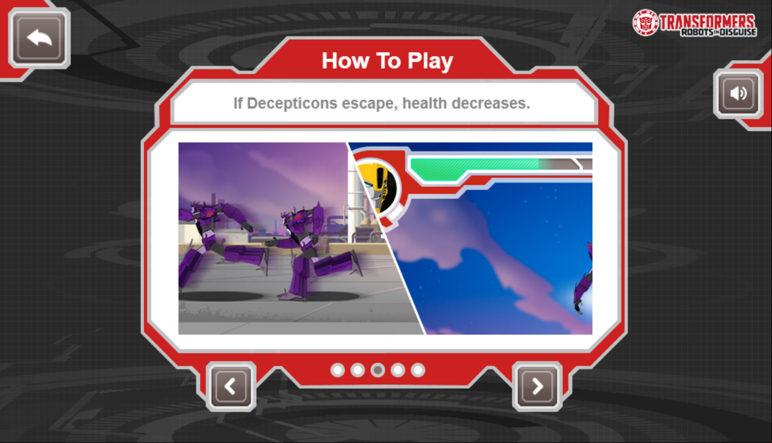 Transformers Protect Crown City Game Play Tips Screenshot.