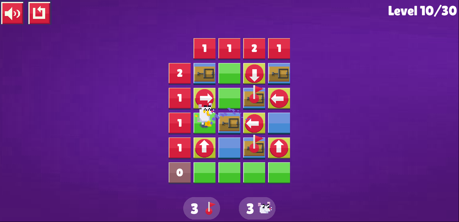 Trapsweeper Puzzle Game Level 10 Complete Screenshot.