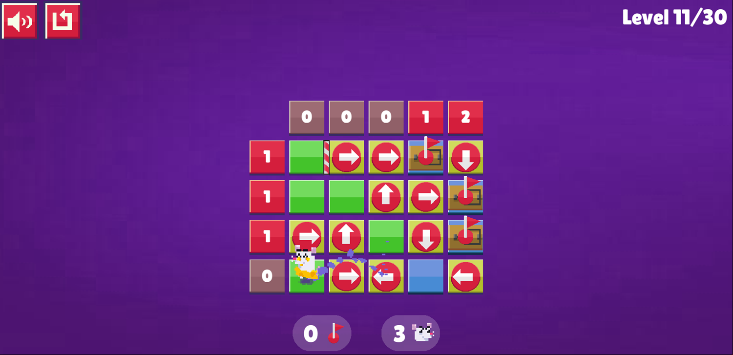 Trapsweeper Puzzle Game Level 11 Complete Screenshot.