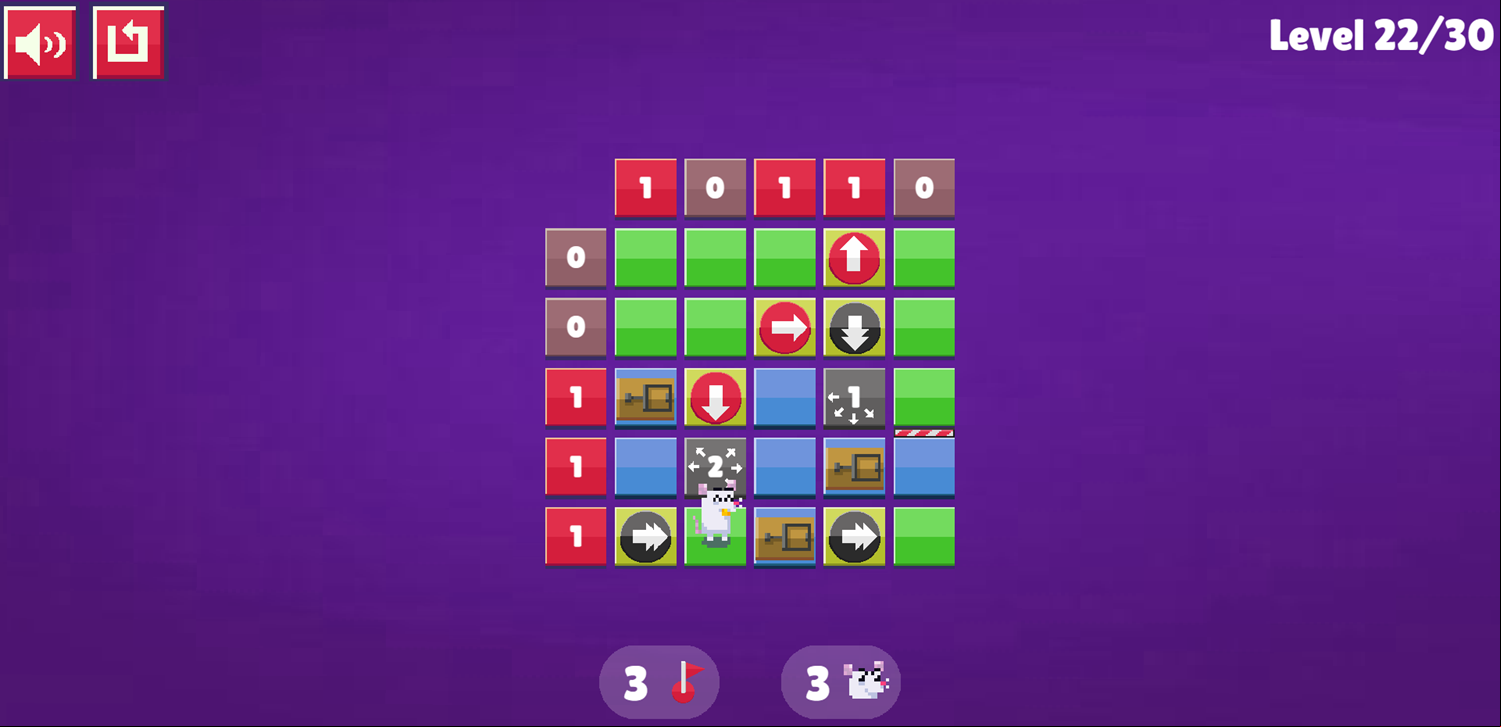 Trapsweeper Puzzle Game Level 22 Complete Screenshot.