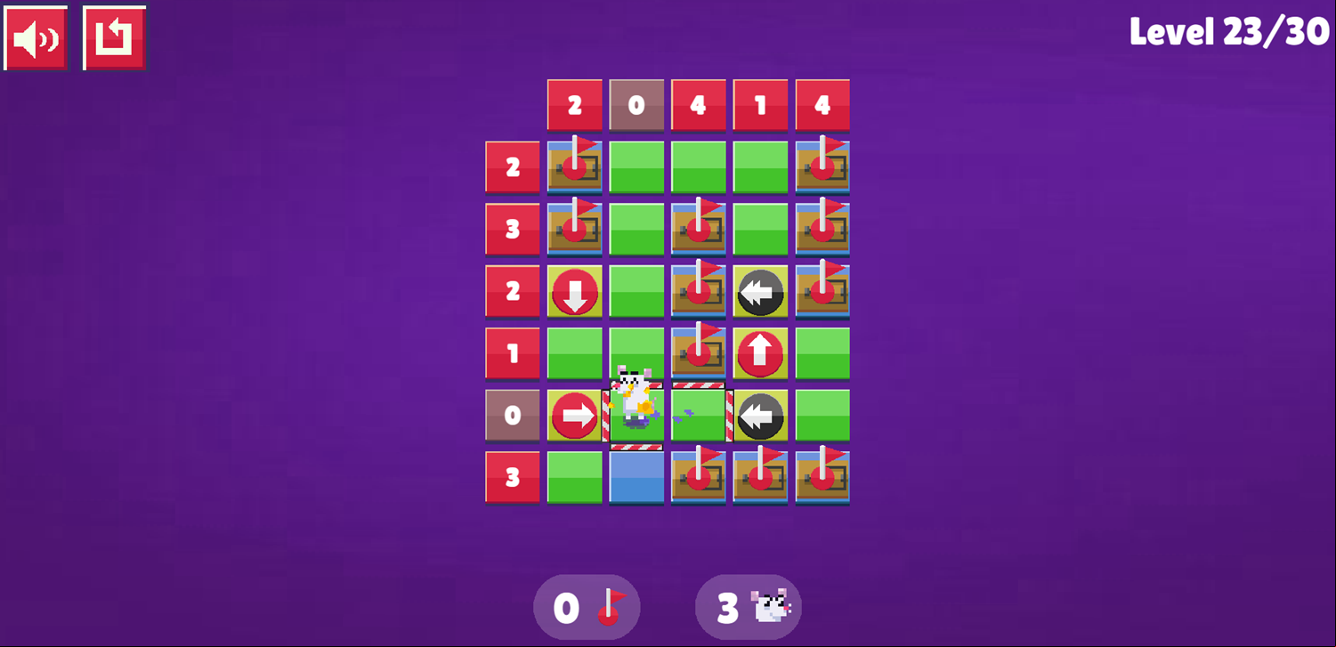 Trapsweeper Puzzle Game Level 23 Complete Screenshot.
