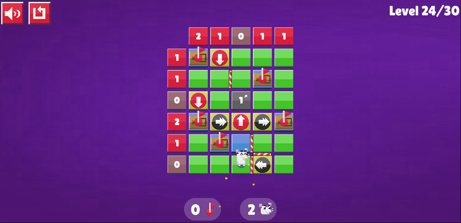 Trapsweeper Puzzle Game Level 24 Complete Screenshot.