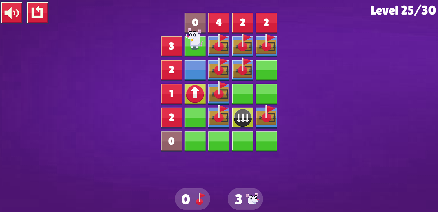 Trapsweeper Puzzle Game Level 25 Complete Screenshot.