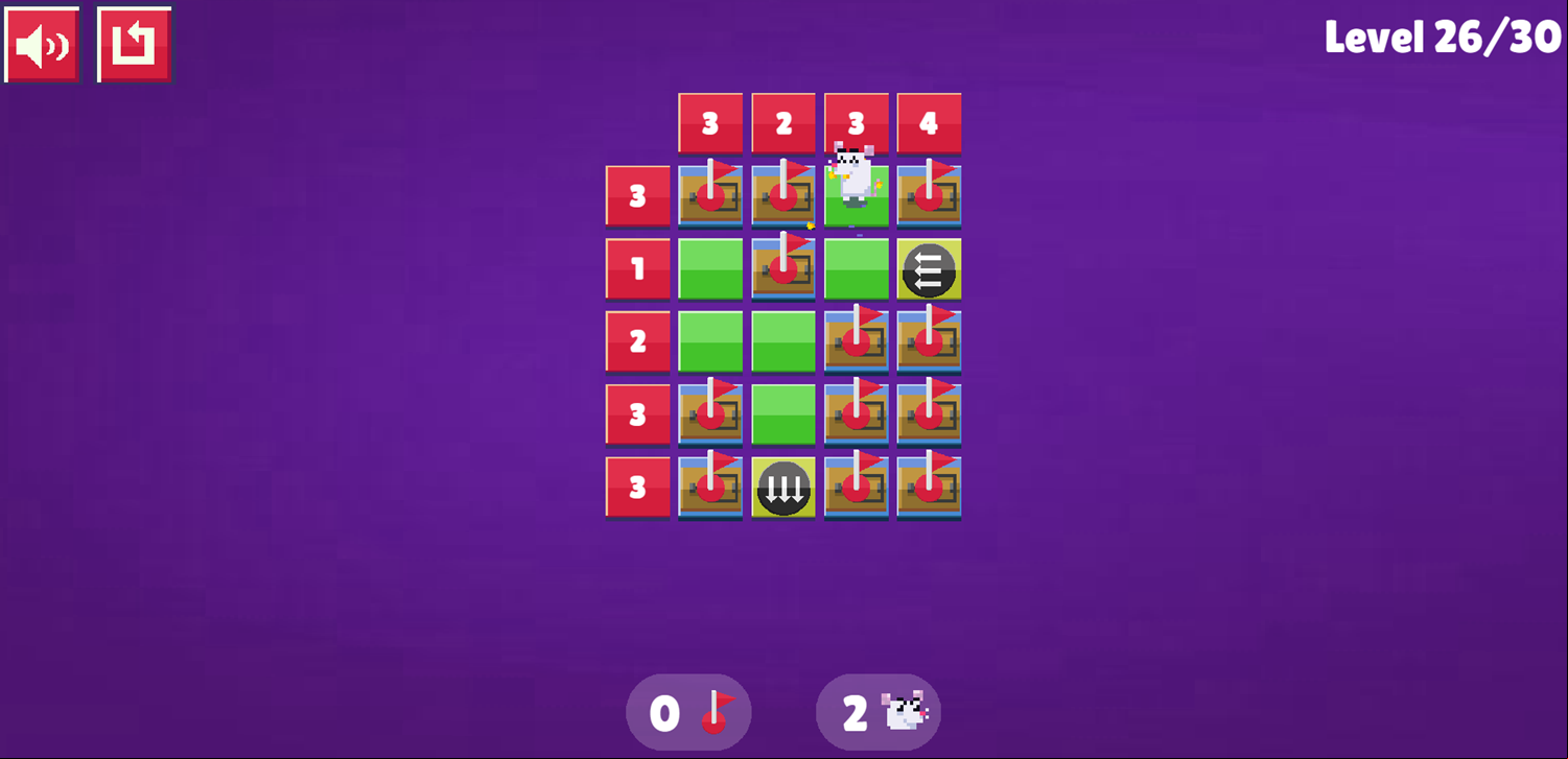 Trapsweeper Puzzle Game Level 26 Complete Screenshot.